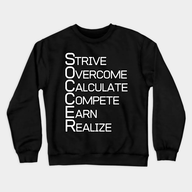 Soccer Word Art Crewneck Sweatshirt by Unusual Choices